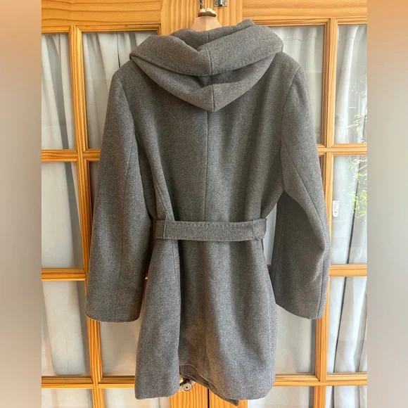 Calvin Klein Gray Peacoat with Hood size 14 - Picture 3 of 7